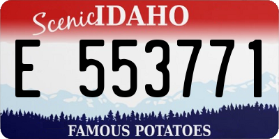 ID license plate E553771
