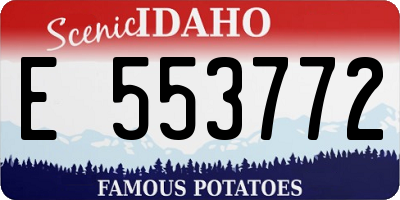 ID license plate E553772