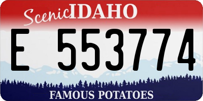 ID license plate E553774