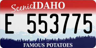 ID license plate E553775