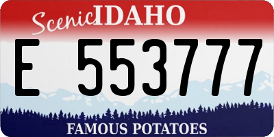 ID license plate E553777