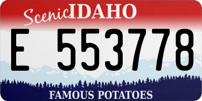 ID license plate E553778
