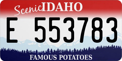 ID license plate E553783