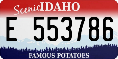 ID license plate E553786