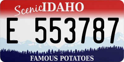 ID license plate E553787