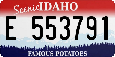 ID license plate E553791