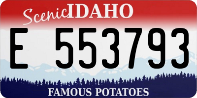 ID license plate E553793