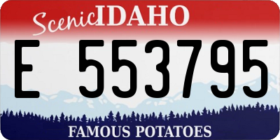 ID license plate E553795
