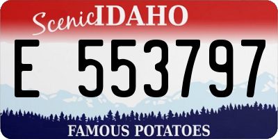 ID license plate E553797