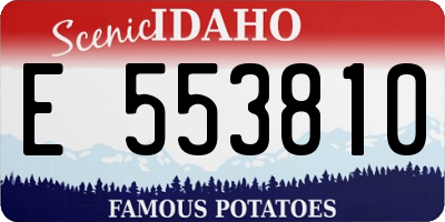 ID license plate E553810