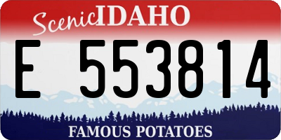ID license plate E553814