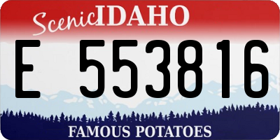 ID license plate E553816