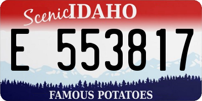 ID license plate E553817