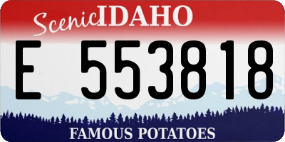 ID license plate E553818