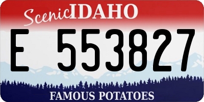 ID license plate E553827