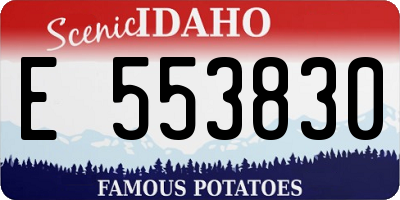 ID license plate E553830