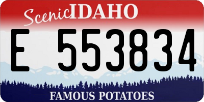 ID license plate E553834