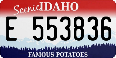 ID license plate E553836