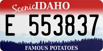 ID license plate E553837