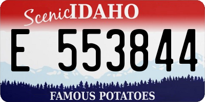 ID license plate E553844