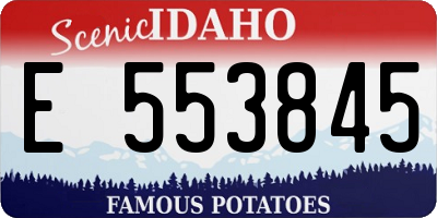 ID license plate E553845