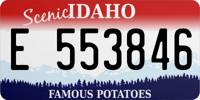 ID license plate E553846