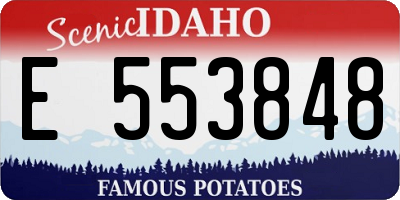 ID license plate E553848