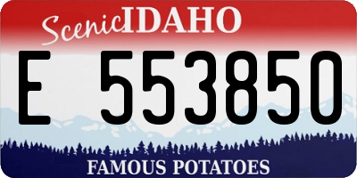 ID license plate E553850