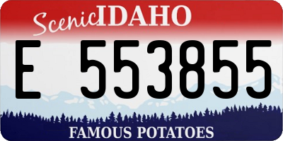 ID license plate E553855