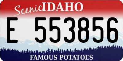 ID license plate E553856