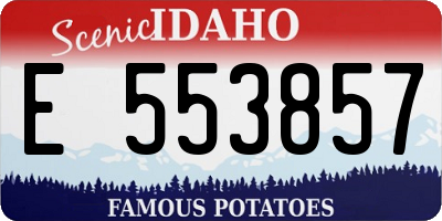 ID license plate E553857