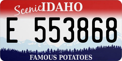 ID license plate E553868