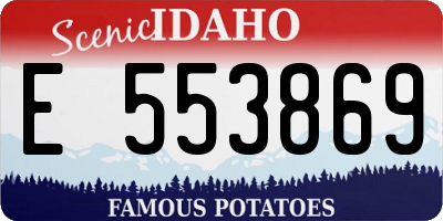 ID license plate E553869