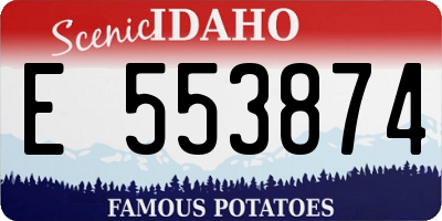 ID license plate E553874