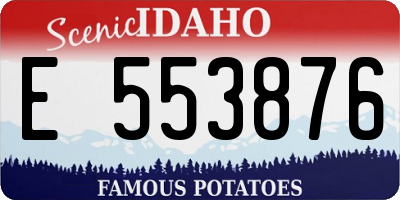 ID license plate E553876