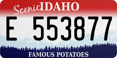 ID license plate E553877