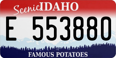 ID license plate E553880