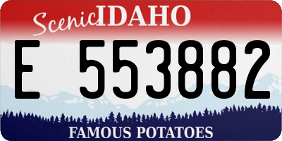 ID license plate E553882