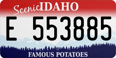 ID license plate E553885