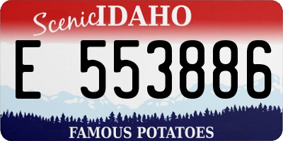 ID license plate E553886