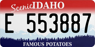 ID license plate E553887