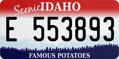 ID license plate E553893