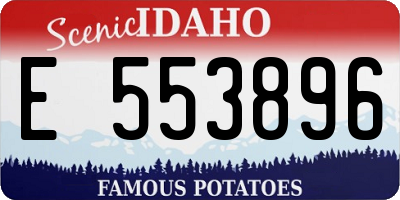 ID license plate E553896