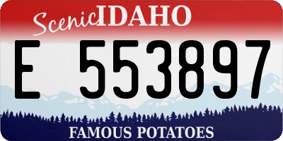 ID license plate E553897