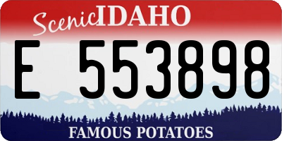 ID license plate E553898