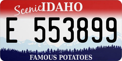 ID license plate E553899