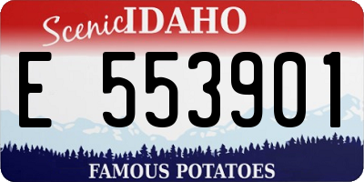 ID license plate E553901