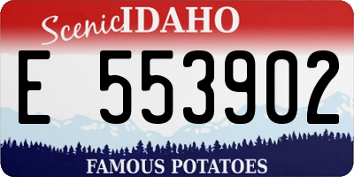 ID license plate E553902