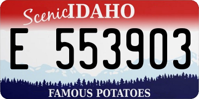 ID license plate E553903