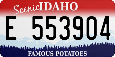ID license plate E553904